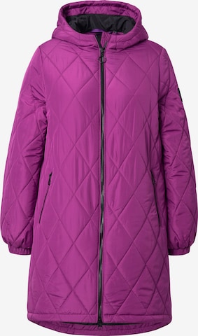 Ulla Popken Wintermantel in Lila: voorkant
