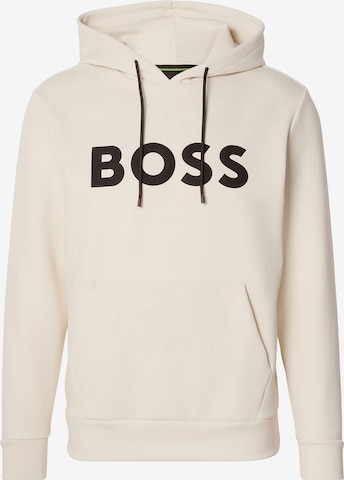 Felpa 'Soody Zone 10' di BOSS in bianco: frontale