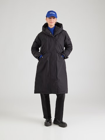 Didriksons Outdoormantel in Schwarz: Vorderseite