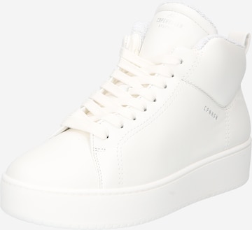 Copenhagen High-Top Sneakers in White: front