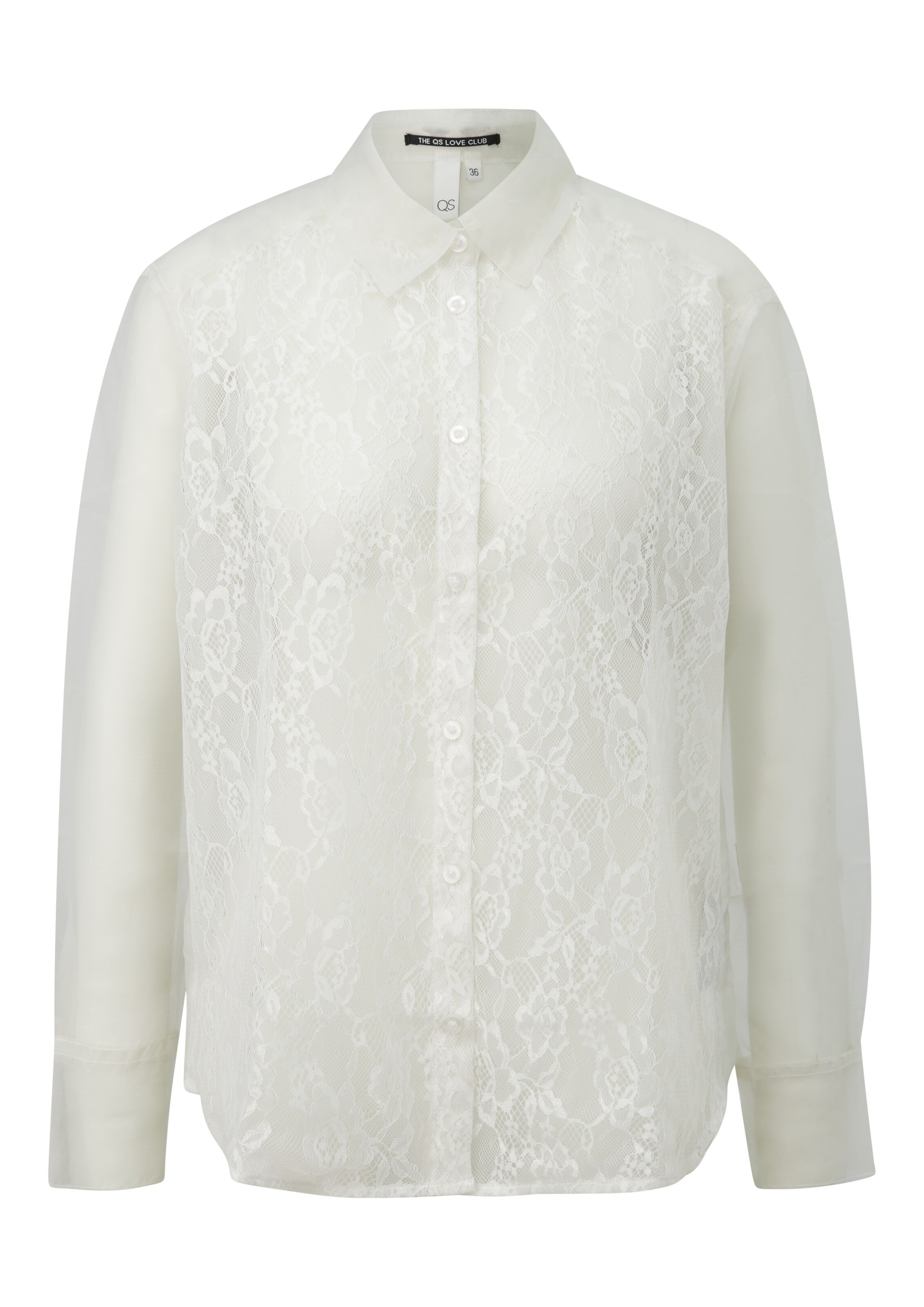 QS Blouse in Beige: voorkant