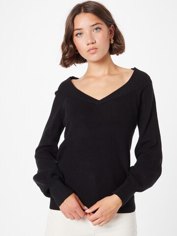 VILA Sweater 'Myntani' in Black: front