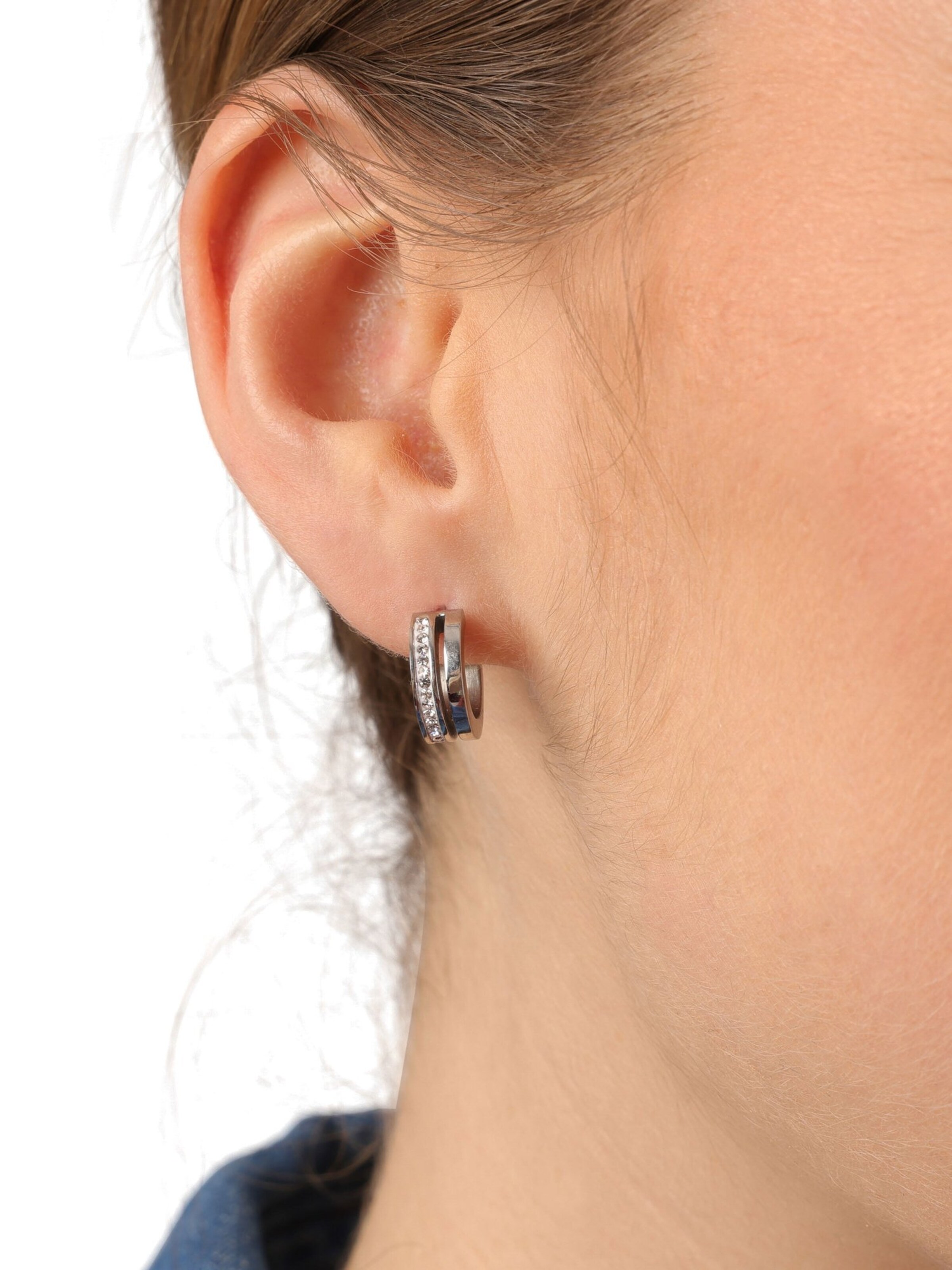 Lucardi Oorbellen in Zilver: voorkant