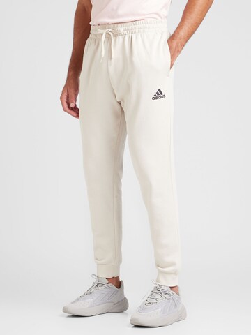 ADIDAS SPORTSWEAR Tapered Sportbyxa 'Essentials' i beige: framsida