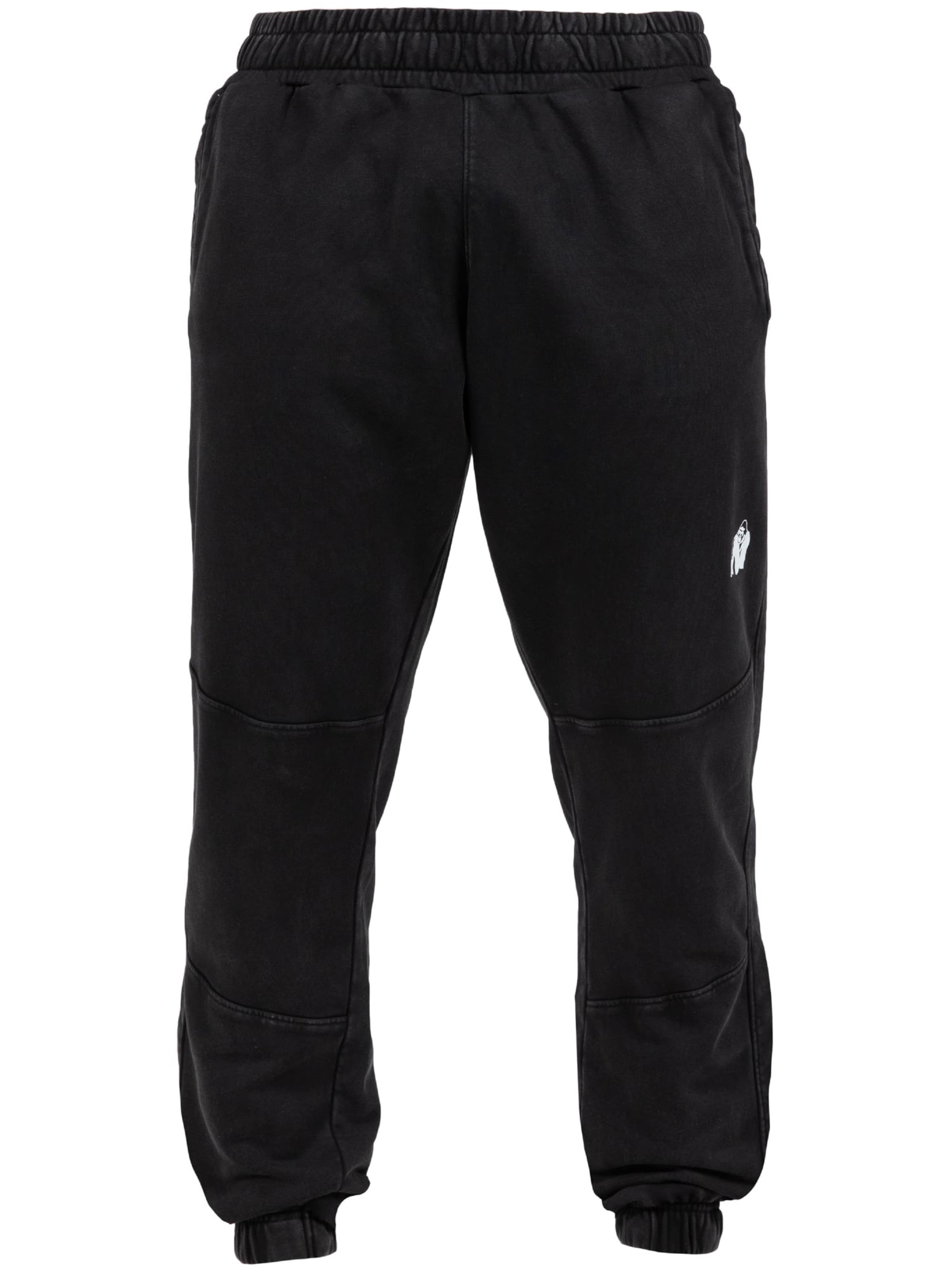 Loosefit Pantaloni sportivi 'Curtis' di Gorilla Wear in nero: frontale