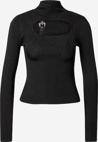 Pulover de la Versace Jeans Couture pe negru: față