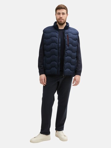 Gilet TOM TAILOR Men + en bleu