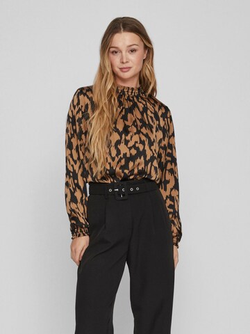Vila Petite Bluse in Braun: Vorderseite