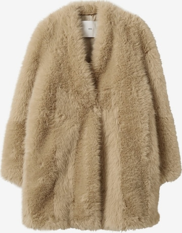 MANGO Wintermantel in Beige: voorkant