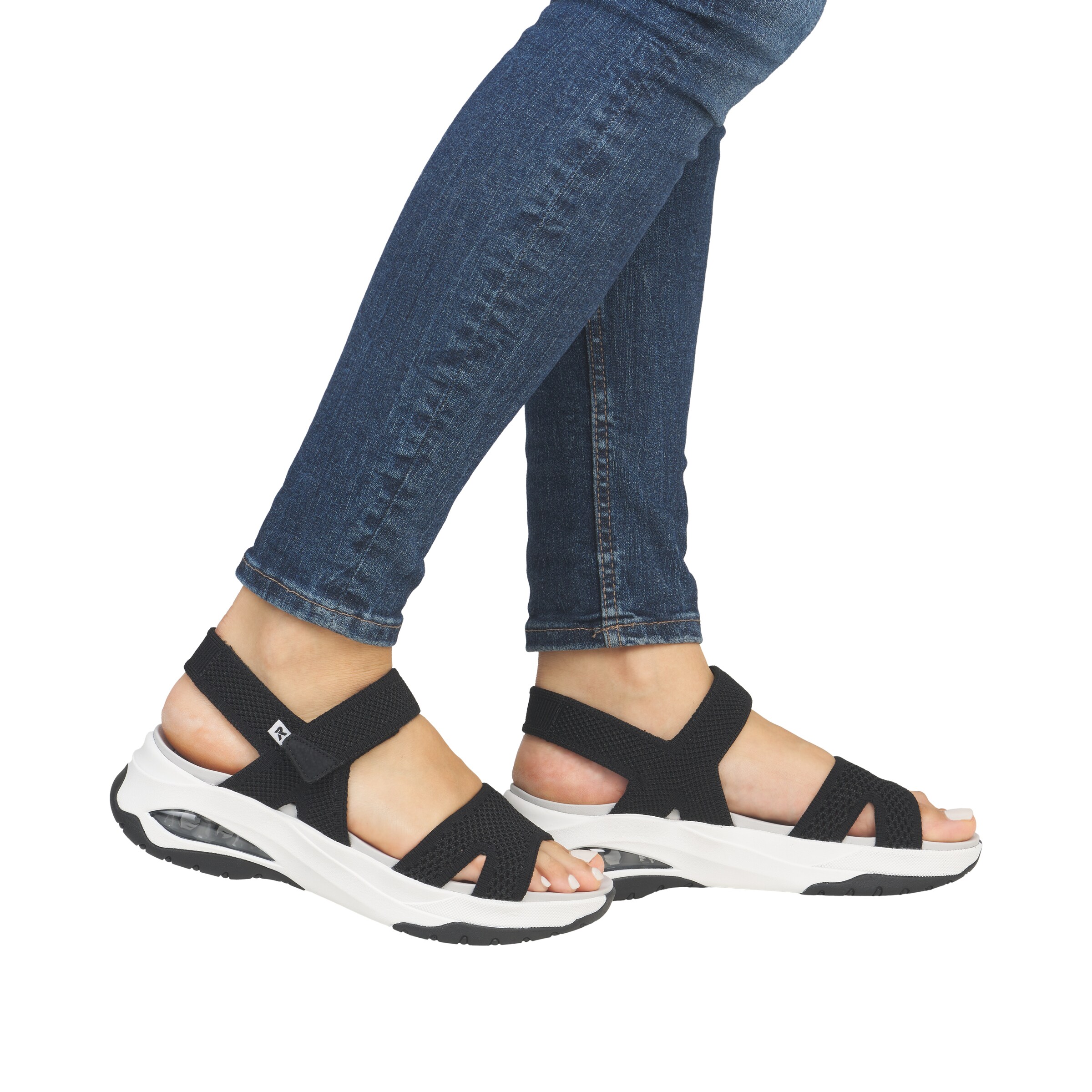 Rieker Sport Hiking Sandals in Black