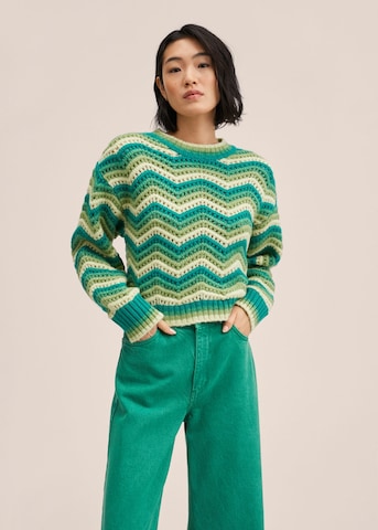 MANGO Sweater 'Gretel' in Green: front