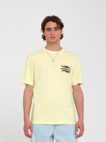 Volcom Shirt 'STRANGE RELICS BSC SST' in Geel: voorkant