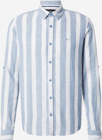 INDICODE JEANS Regular fit Button Up Shirt 'Donuld' in Blue: front