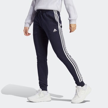 ADIDAS SPORTSWEAR Tapered Sporthose 'Essentials' in Blau: predná strana