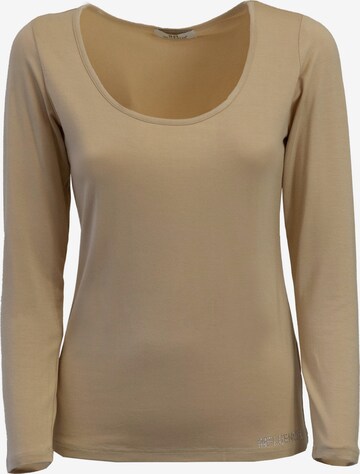 Influencer Shirt in Beige: voorkant