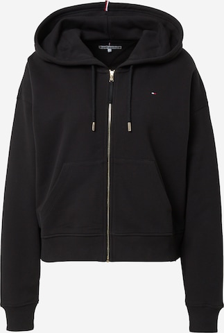 TOMMY HILFIGER Sweatjacke in Schwarz: predná strana