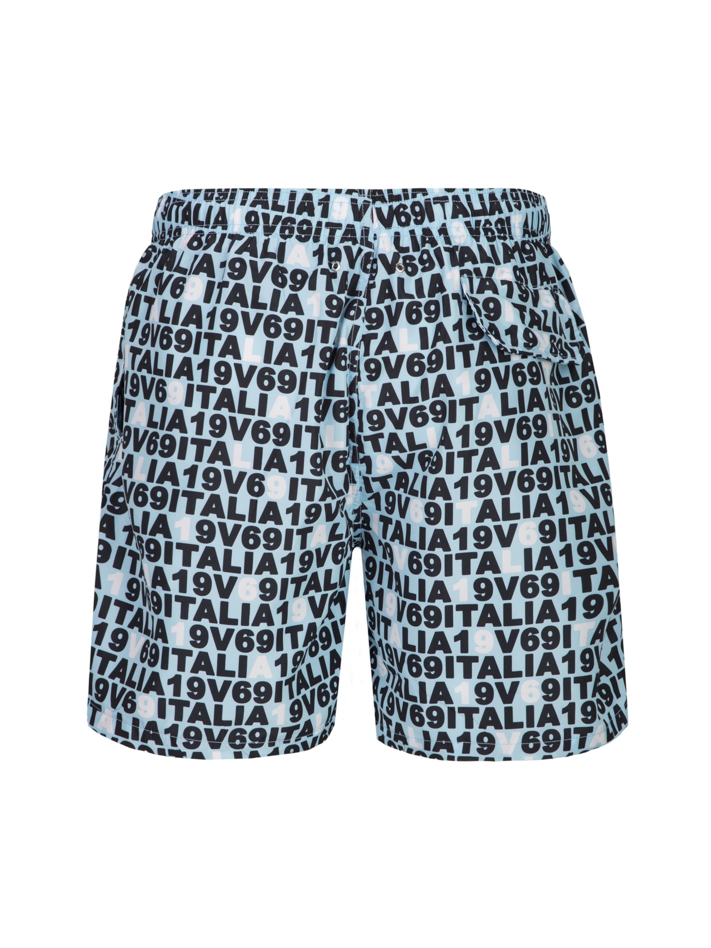 19V69 ITALIA Zwemshorts 'Siro Highlight' in Blauw