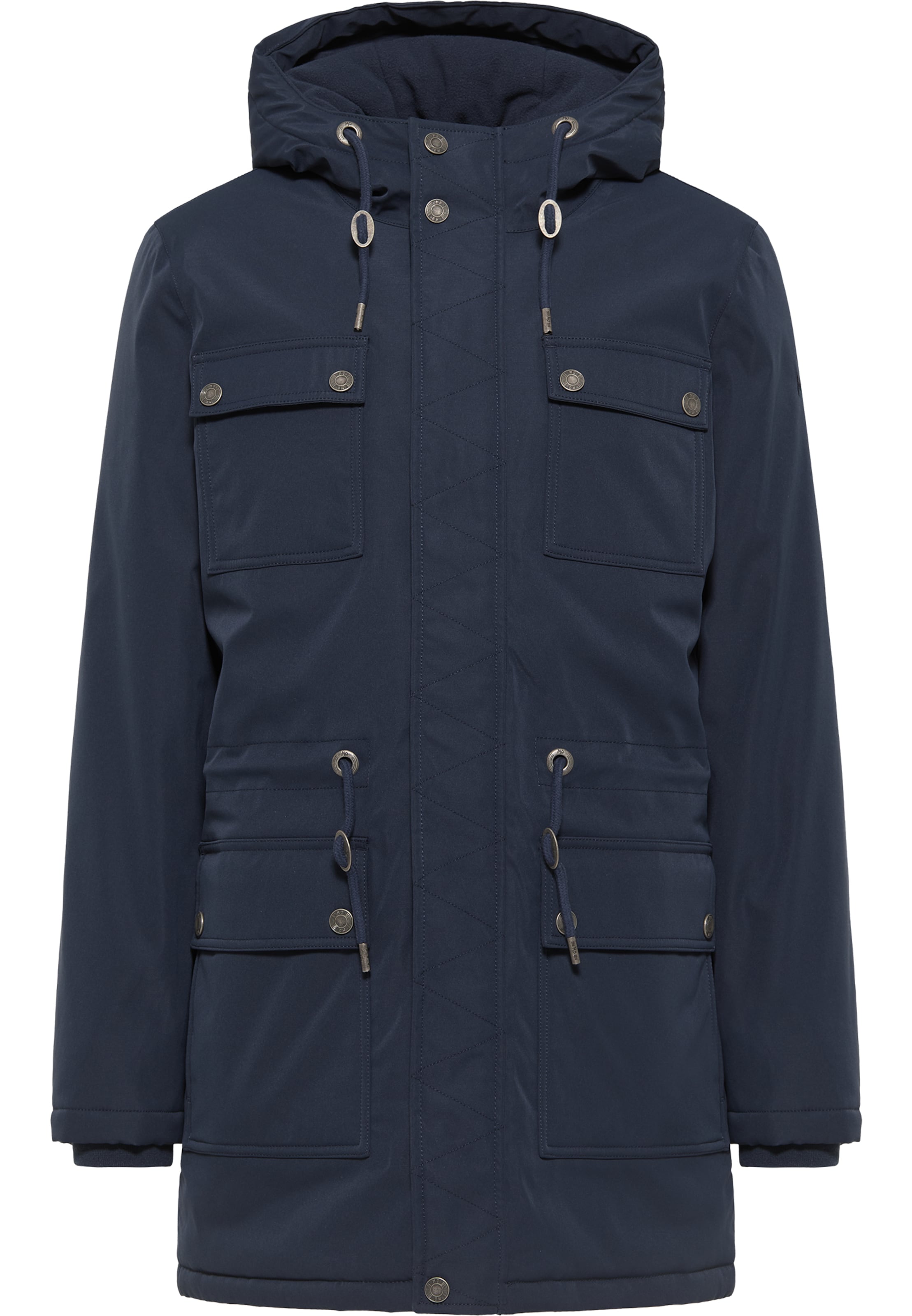 MO Зимна парка в синьо: отпред