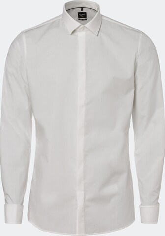 OLYMP Slim fit Button Up Shirt in Beige: front