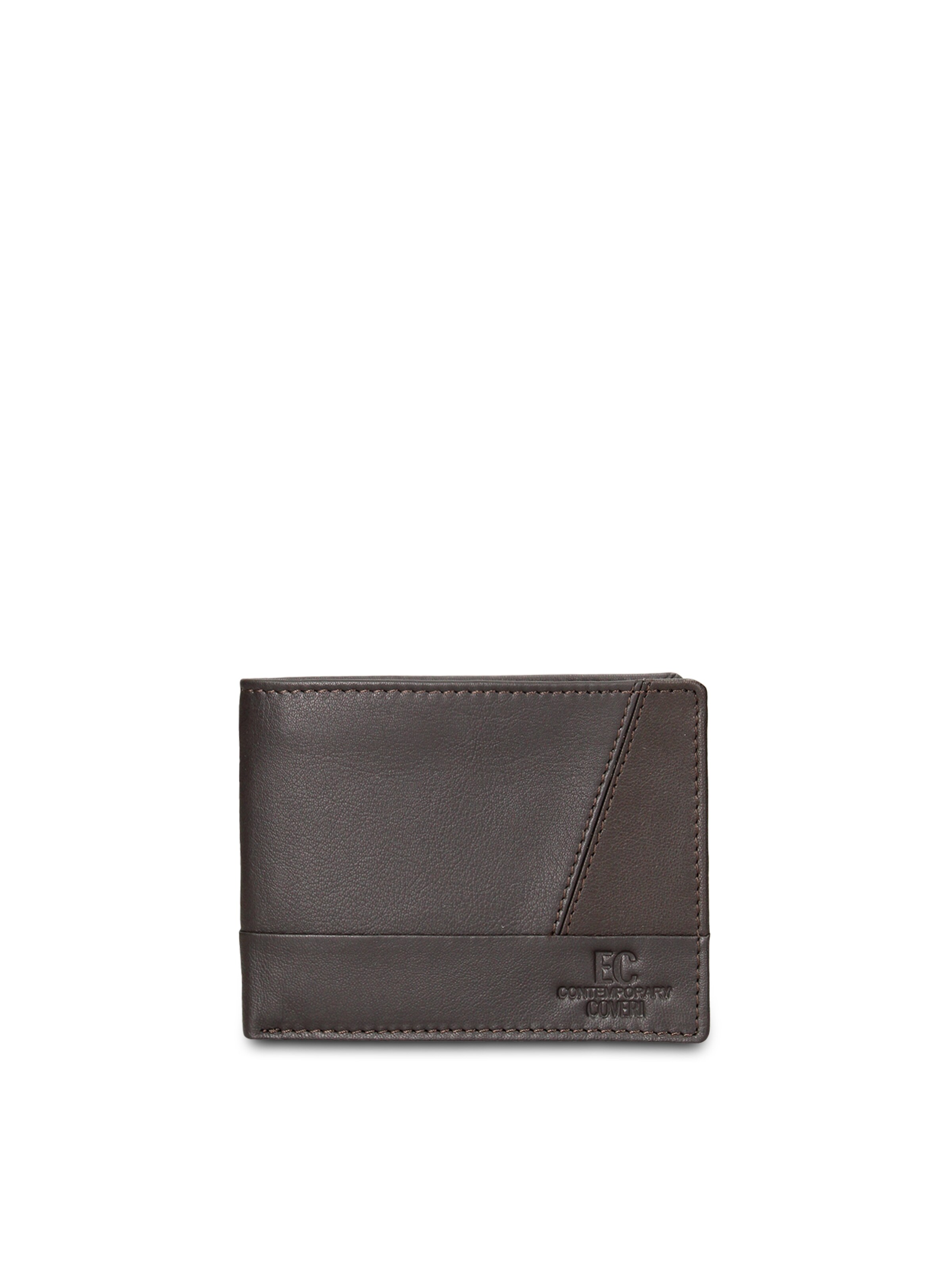Portamonete 'Portafoglio uomo vera pelle blu - Erebor Prime minimalista' di Coveri Collection in marrone: frontale