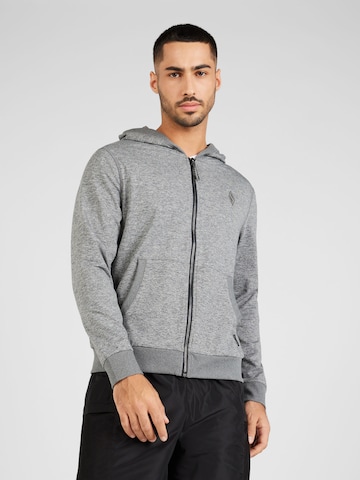 SKECHERS Athletic Zip-Up Hoodie in Grey: front