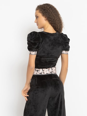 JIORO Blouse 'ESSENTIALS' in Zwart