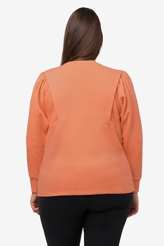 Ulla Popken Sweatshirt  (GOTS) in Orange