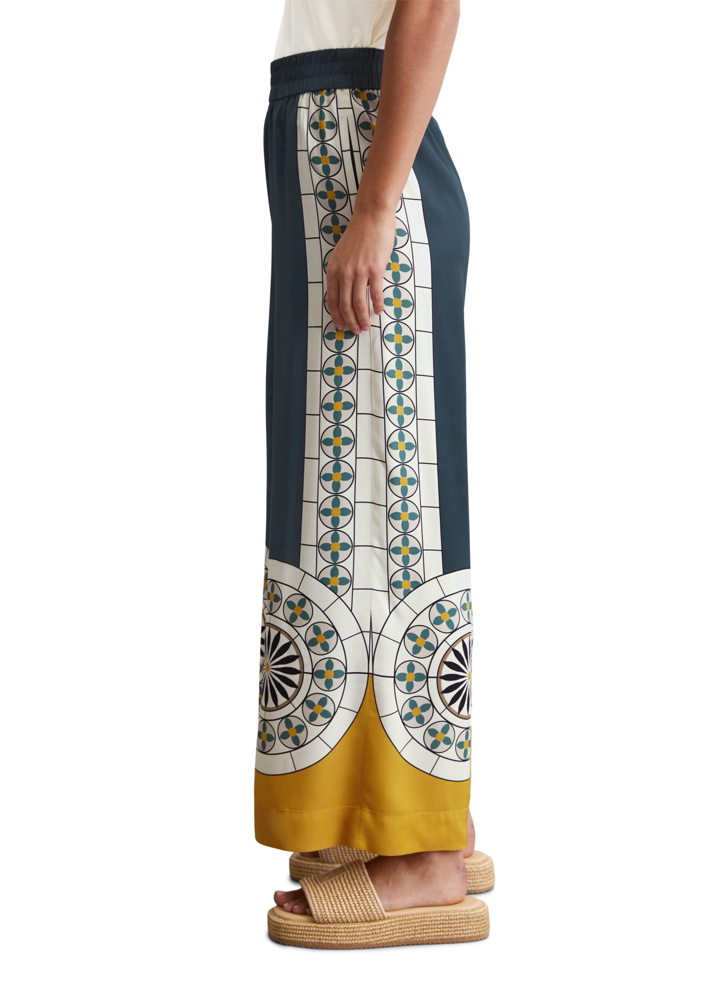 Marc O'Polo Wide Leg Hose in Blau