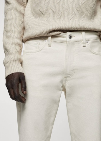 MANGO MAN Tapered Jeans 'Ben' in Beige