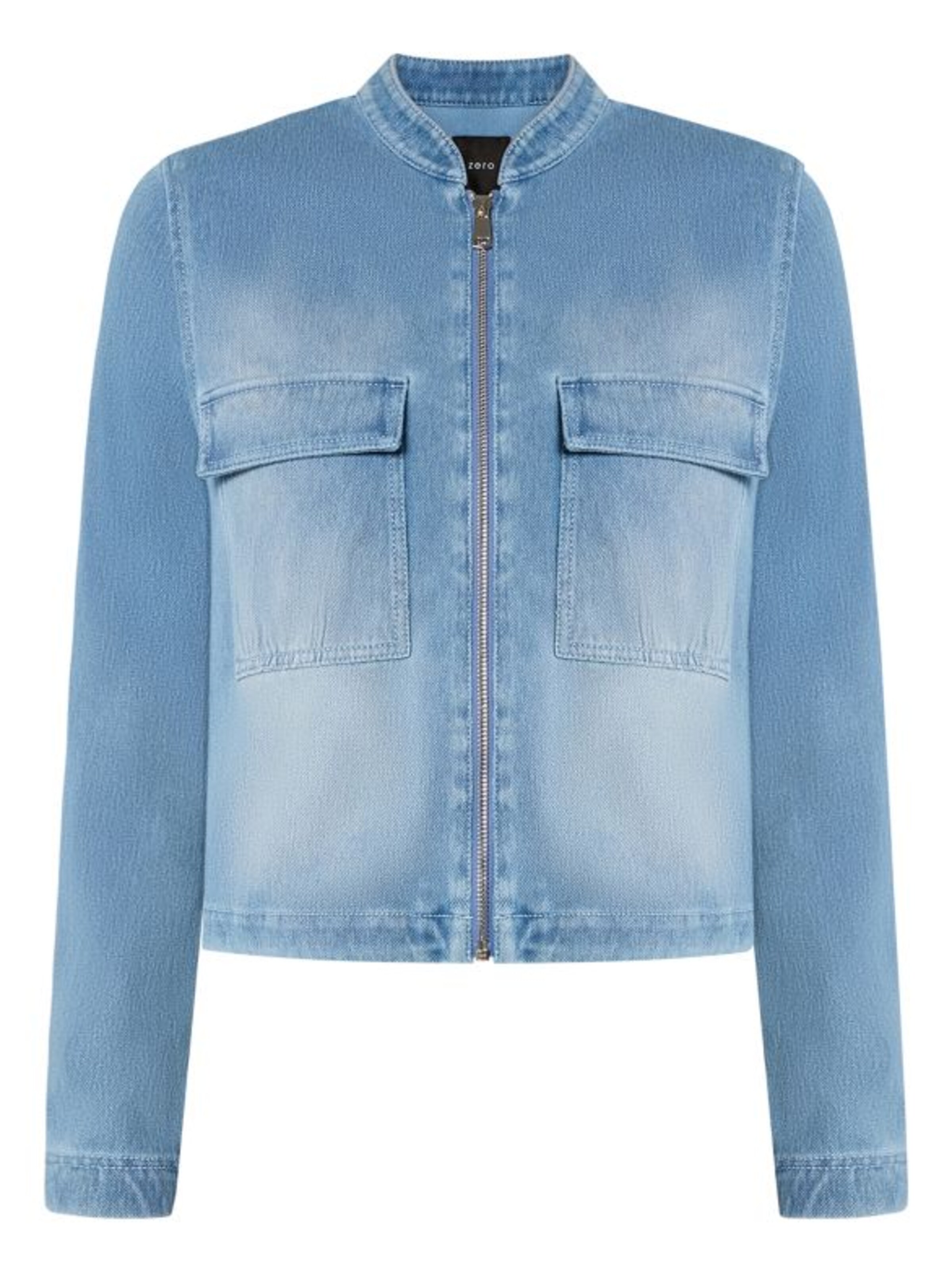 zero Jeansjacke mit Reißverschluss in blue denim, Produktansicht
