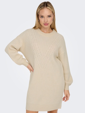 ONLY Knitted dress 'ALLIE' in Beige