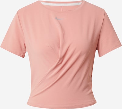 NIKE Functioneel shirt 'One Luxe' in de kleur Zilvergrijs / Pastelrood, Productweergave