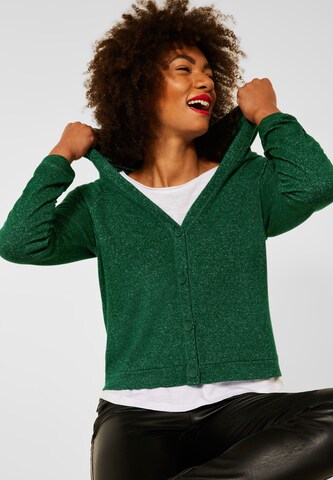 STREET ONE Knit Cardigan in Green