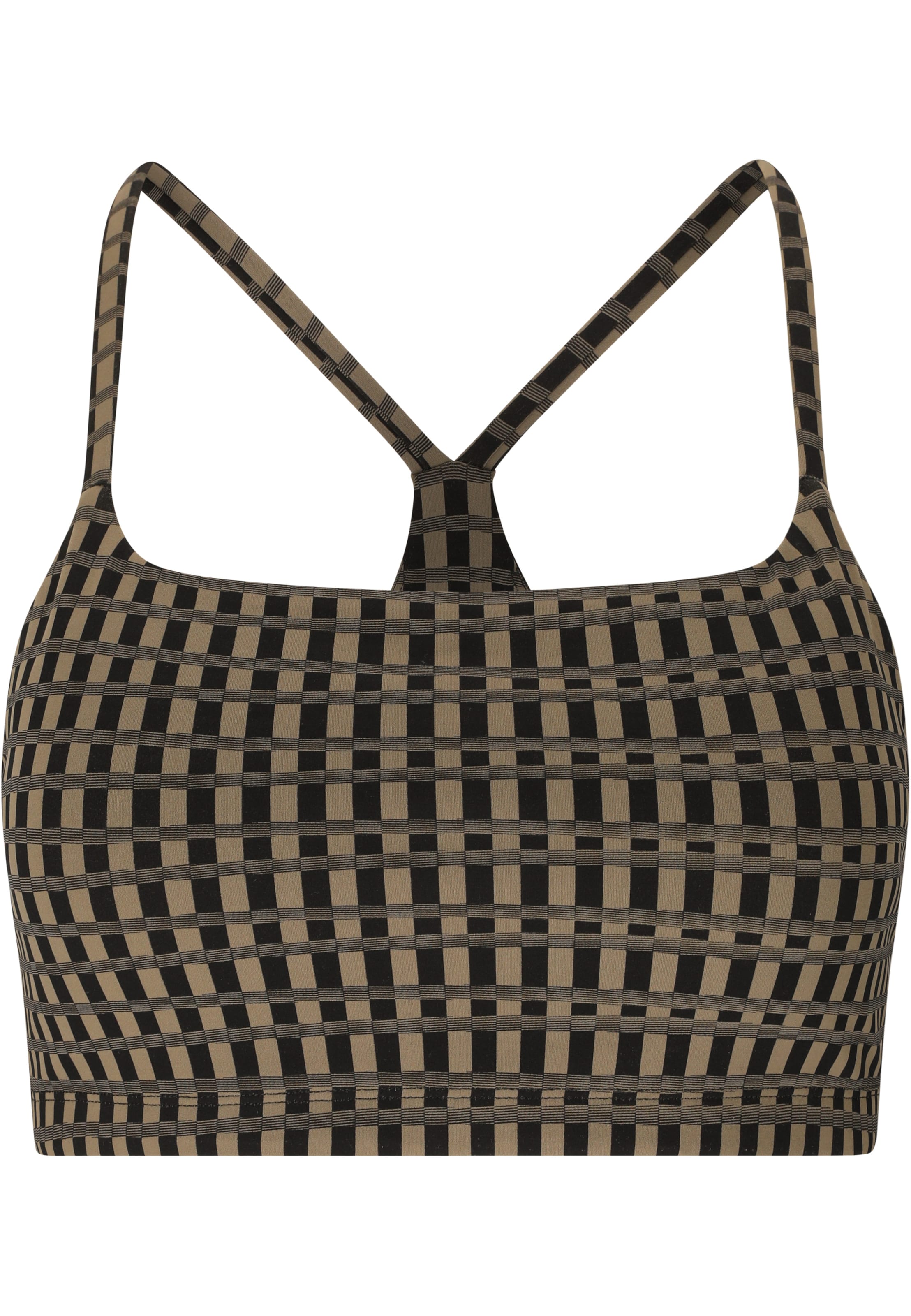 Athlecia Low Support Sport-BH 'Fleurie' in Braun: Vorderseite