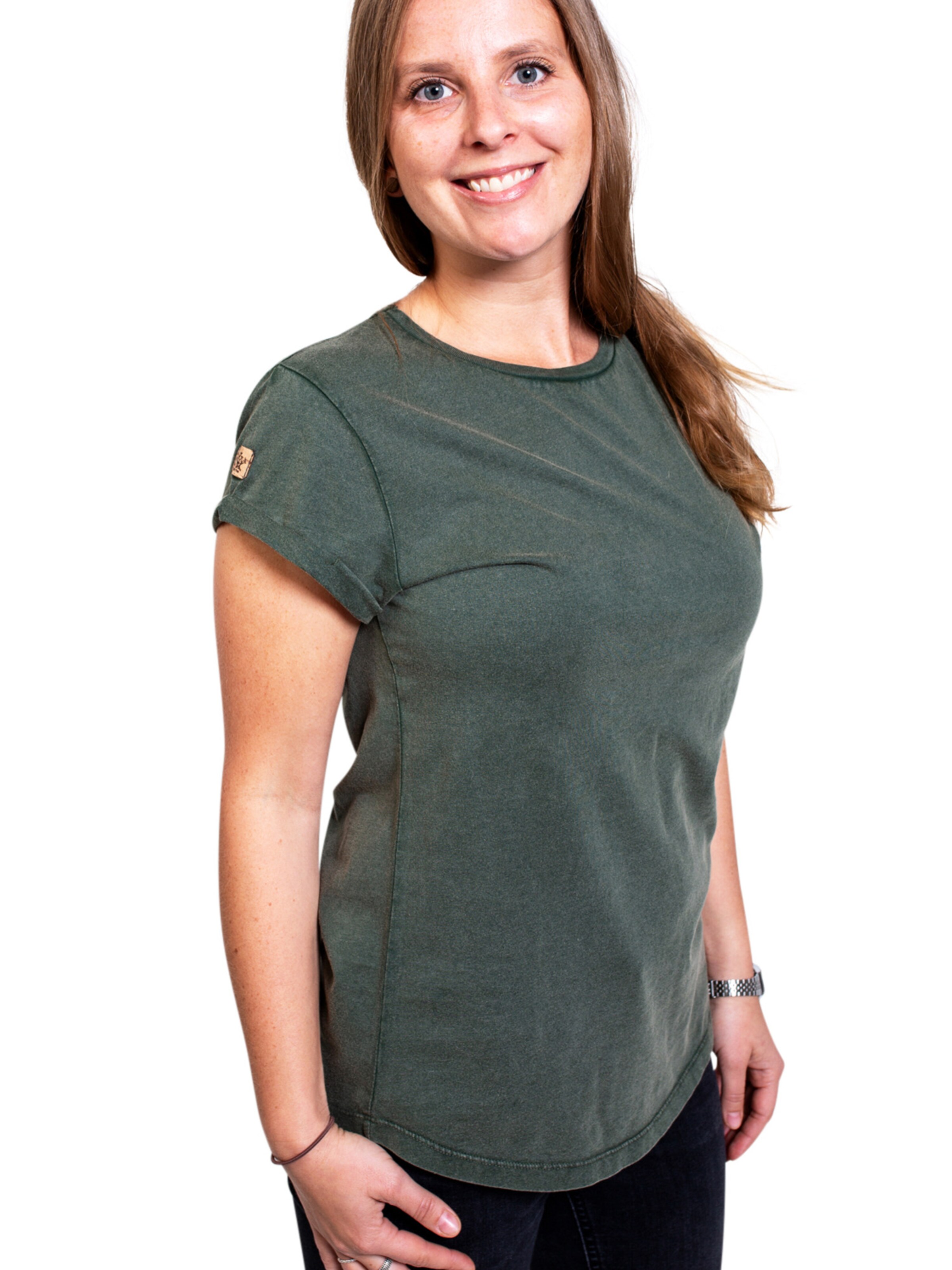 Life-Tree Shirt 'Fairwear Organic'‌‌ in Grün: Vorderseite