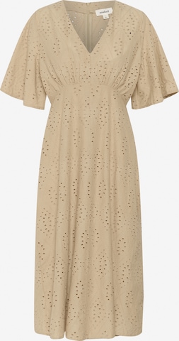 SOAKED IN LUXURY Dress 'Joella' in Beige: front