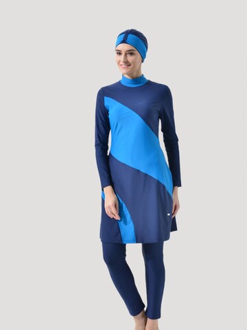 C&City T-shirt Plavkové šaty 'Hijab' – modrá