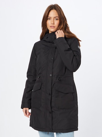 Ragwear Between-Seasons Parka 'RELOVED REMAKE' in Black: front