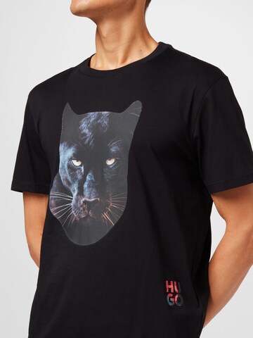 HUGO - Camisa 'Deetah' em preto