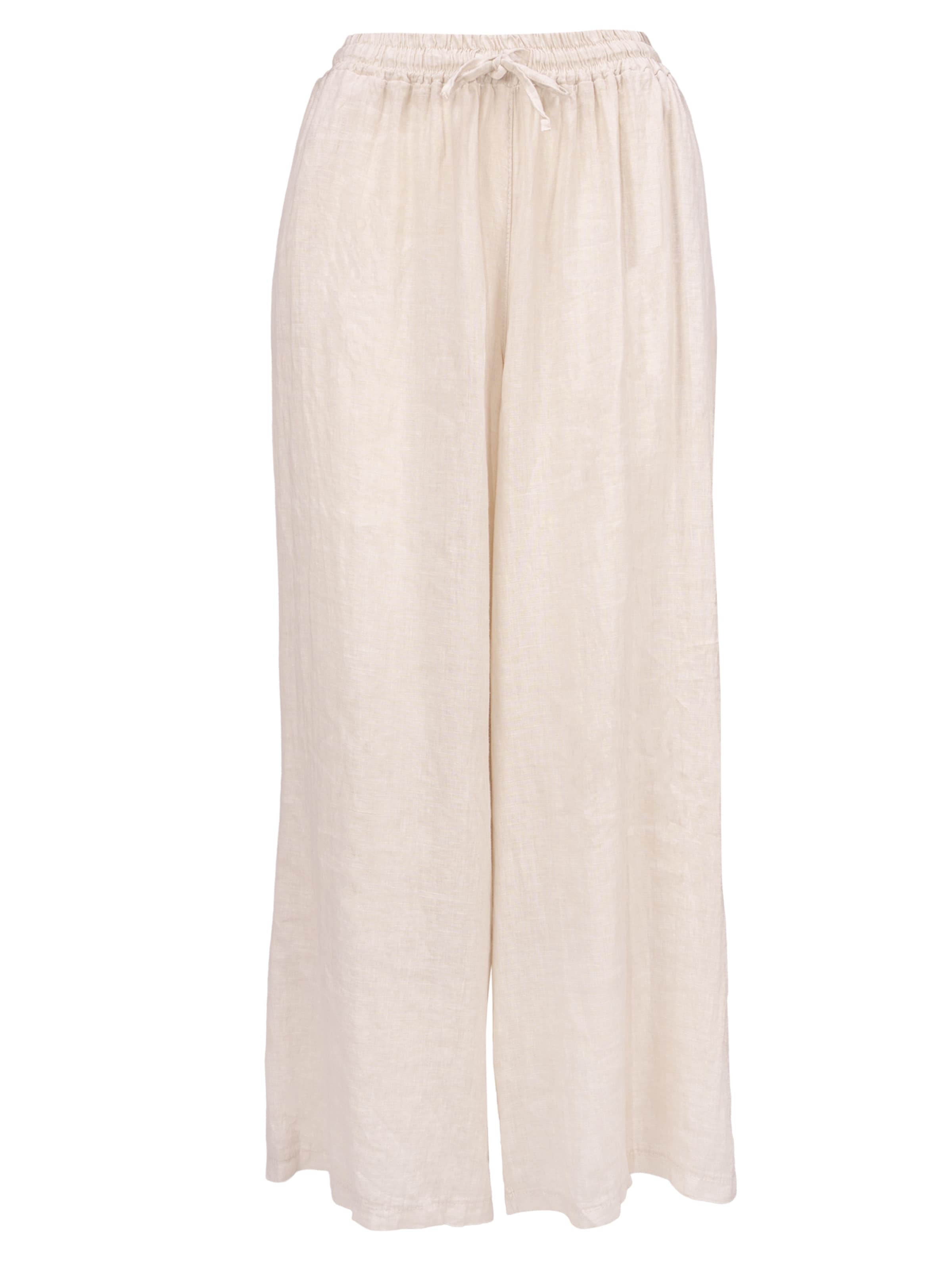 Wide Leg Pantalon 'Perla' Seasons of April en beige : devant