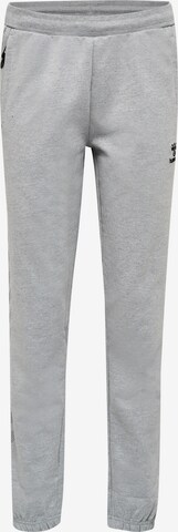 Hummel Tapered Workout Pants in Grey: front