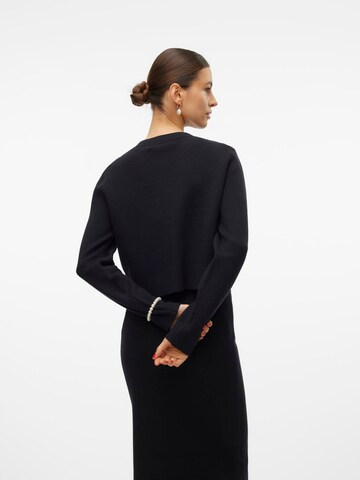 VERO MODA Плетена жилетка 'Saba' в черно