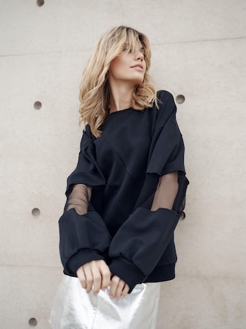 Sweat-shirt 'ELEVATE Vera' I want the moon en noir