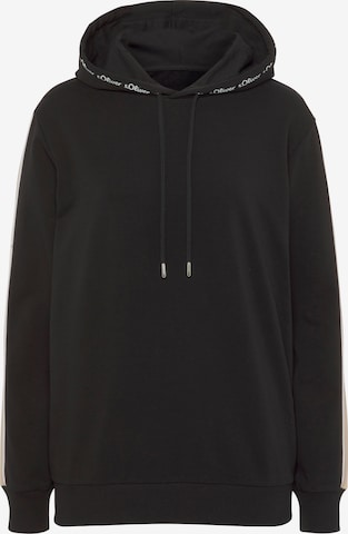 Felpa di s.Oliver in nero: frontale
