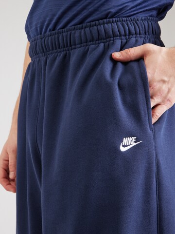 Nike Sportswear Alt kitsenev Püksid 'CLUB', värv sinine