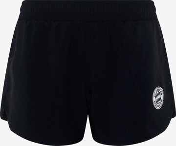 FC BAYERN MÜNCHEN Regular Pants 'Sports' in Black: front