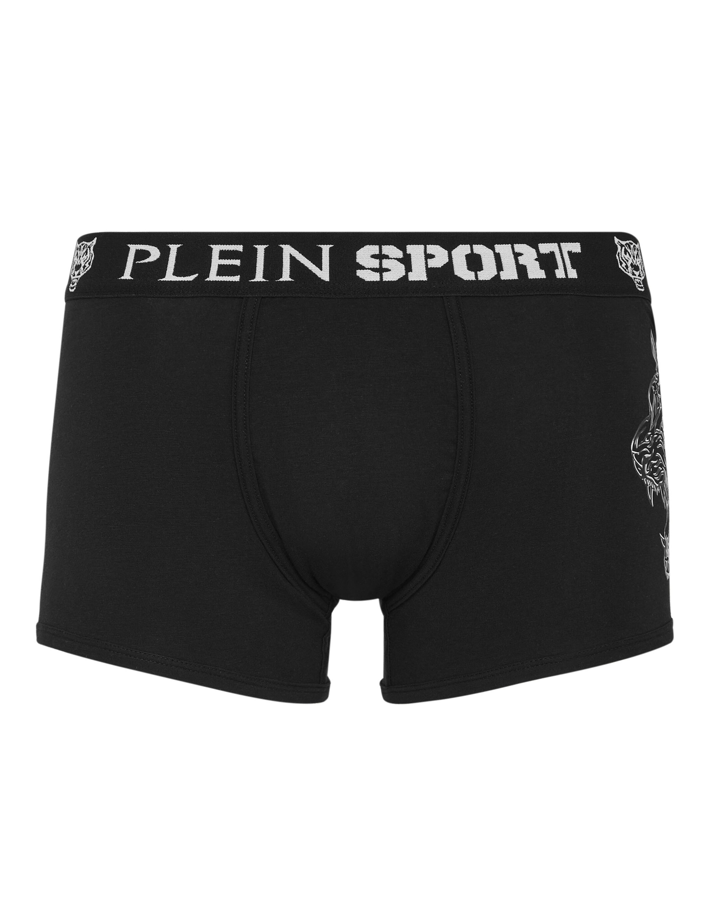Plein Sport - Boxers 'Tiger' em preto: frente