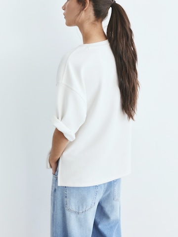 Pull&Bear Oversized Shirt in Beige