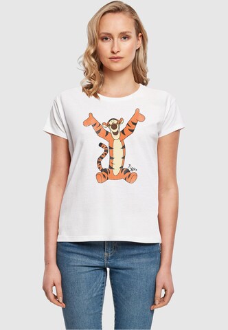 ABSOLUTE CULT Shirt 'Winnie The Pooh - Tigger' in Wit: voorkant