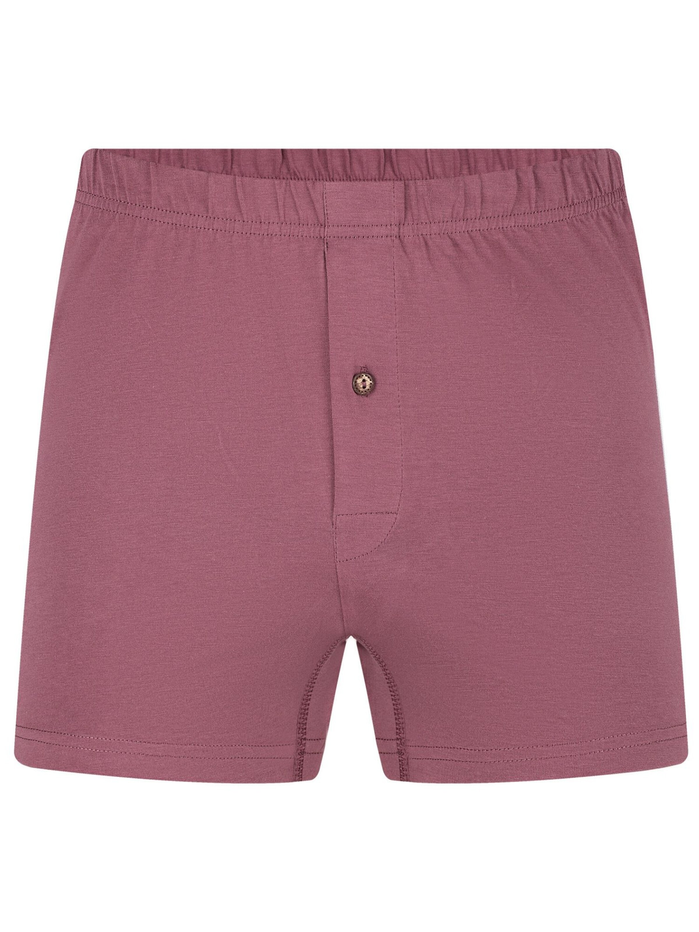 Albero Natur Boxer shorts 'Herren Boxershorts aus 100 % Bio-Baumwolle mit Knopfverschluss' in Pink: front